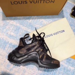 Replica Louis Vuitton Black Brown Archlight Trainers Sneakers