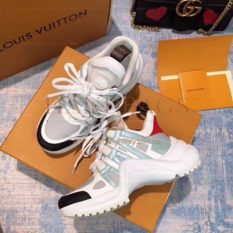 Replica Louis Vuitton White Pastel Archlight Trainers Sneakers