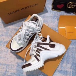 Replica Louis Vuitton White Brown Archlight Trainers Sneakers