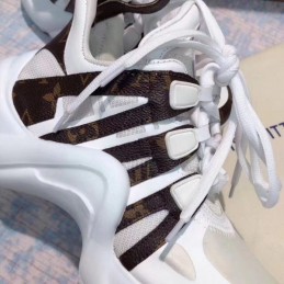 Replica Louis Vuitton White Brown Archlight Trainers Sneakers