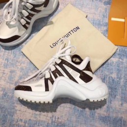 Replica Louis Vuitton White Brown Archlight Trainers Sneakers