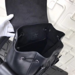 Replica Louis Vuitton Black Leather Christopher Backpack
