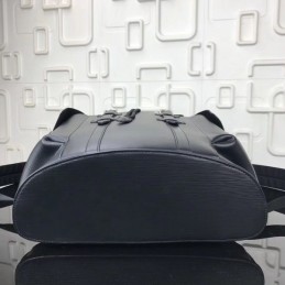 Replica Louis Vuitton Black Leather Christopher Backpack