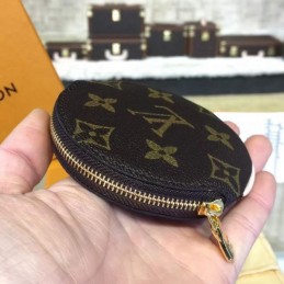 Replica Louis Vuitton Brown Monogram Round Coin Purse