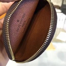 Replica Louis Vuitton Brown Monogram Round Coin Purse