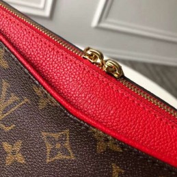 Replica Louis Vuitton Brown Monogram Red Handle Pallas MM