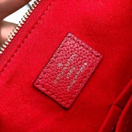 Replica Louis Vuitton Brown Monogram Red Handle Pallas MM