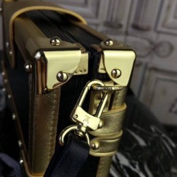 Replica Louis Vuitton Black Gold Graphic Petite Malle