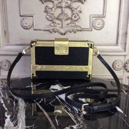 Replica Louis Vuitton Black Gold Graphic Petite Malle