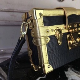 Replica Louis Vuitton Black Gold Graphic Petite Malle