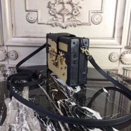 Replica Louis Vuitton Beige Black Graphic Petite Malle
