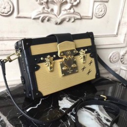 Replica Louis Vuitton Beige Black Graphic Petite Malle