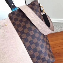 Replica Louis Vuitton Brown Damier Ebene Pale Pink Jersey Bag