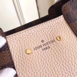 Replica Louis Vuitton Brown Damier Ebene Pale Pink Jersey Bag