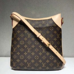 Replica Louis Vuitton Brown Monogram Beige Trim Odeon MM