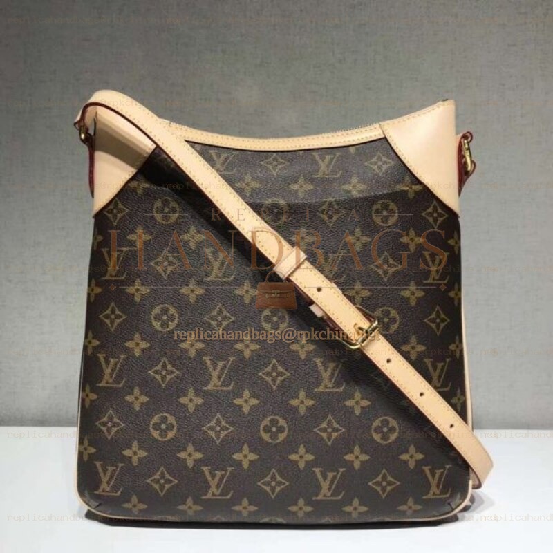 Replica Louis Vuitton Brown Monogram Beige Trim Odeon MM