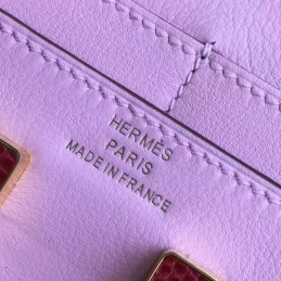 Replica Hermes Pink Constance Long Wallet