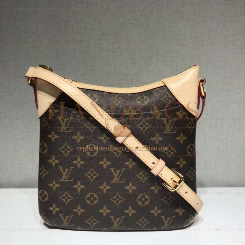 Replica Louis Vuitton Brown Monogram Beige Trim Odeon PM