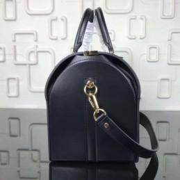 Replica Louis Vuitton Black Textured Speedy Doctor 25