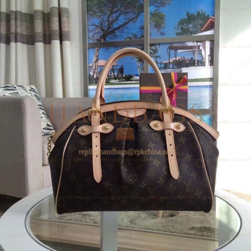 Replica Louis Vuitton Brown Monogram Beige Trim Tivoli GM