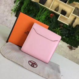 Replica Hermes Pink Constance Wallet Gold H Hardware