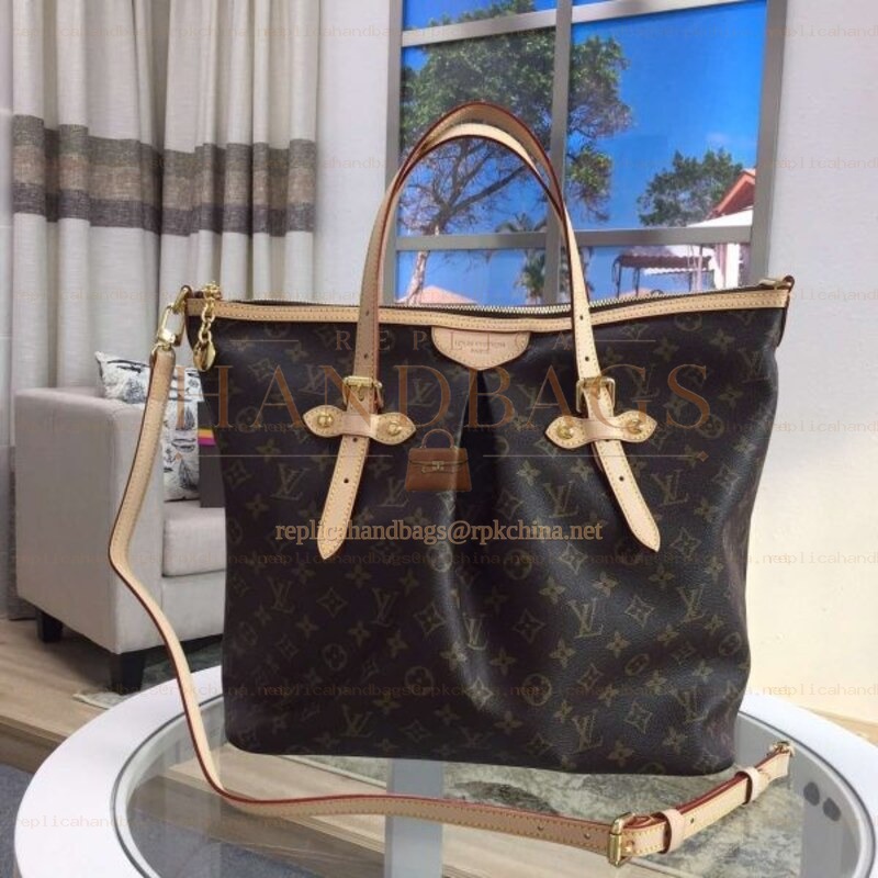 Replica Louis Vuitton Brown Monogram Tan Trim Tivoli GM