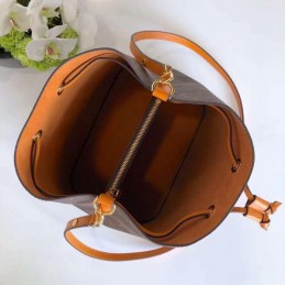 Replica Louis Vuitton Brown Monogram Orange Drawstring Neo Noe MM