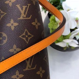 Replica Louis Vuitton Brown Monogram Orange Drawstring Neo Noe MM