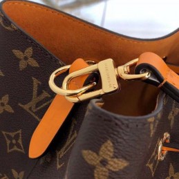 Replica Louis Vuitton Brown Monogram Orange Drawstring Neo Noe MM