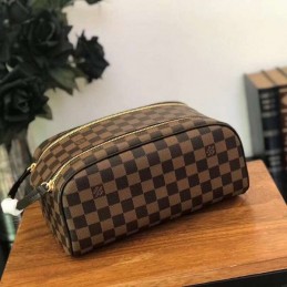 Replica Louis Vuitton Brown Damier Ebene King Size Toiletry Bag