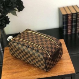 Replica Louis Vuitton Brown Damier Ebene King Size Toiletry Bag
