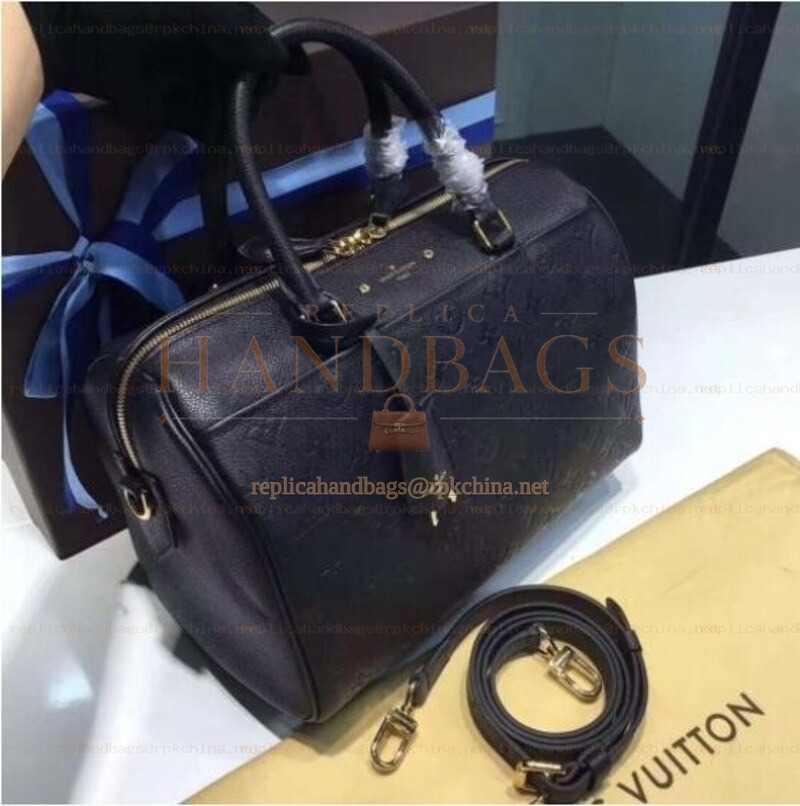 Replica Louis Vuitton Black Textured Speedy 30