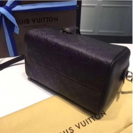 Replica Louis Vuitton Black Textured Speedy 30