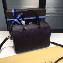 Replica Louis Vuitton Black Textured Speedy 30
