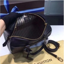 Replica Louis Vuitton Black Textured Speedy 30