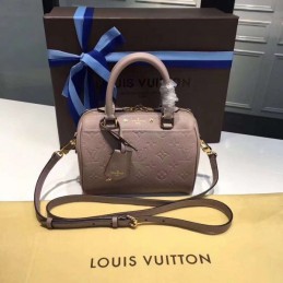 Replica Louis Vuitton Taupe Embossed Monogram Speedy 20