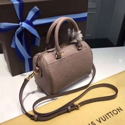 Replica Louis Vuitton Taupe Embossed Monogram Speedy 20