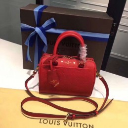Replica Louis Vuitton Red Embossed Monogram Speedy 20