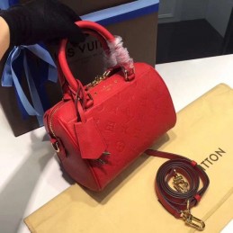 Replica Louis Vuitton Red Embossed Monogram Speedy 20