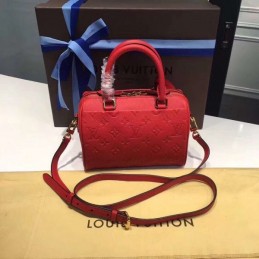 Replica Louis Vuitton Red Embossed Monogram Speedy 20