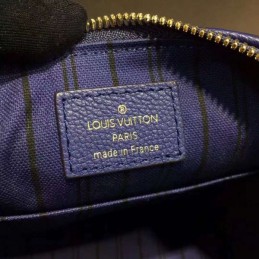 Replica Louis Vuitton Navy Blue Embossed Monogram Speedy 20