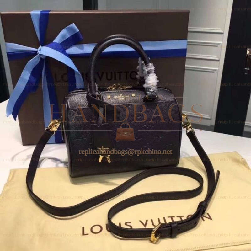 Replica Louis Vuitton Black Embossed Monogram Speedy 20