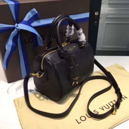 Replica Louis Vuitton Black Embossed Monogram Speedy 20
