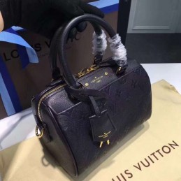 Replica Louis Vuitton Black Embossed Monogram Speedy 20