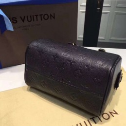 Replica Louis Vuitton Black Embossed Monogram Speedy 20