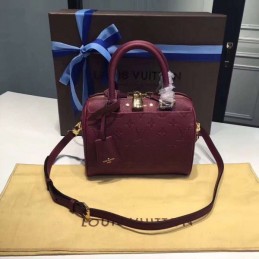 Replica Louis Vuitton Burgundy Embossed Monogram Speedy 20