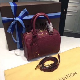 Replica Louis Vuitton Burgundy Embossed Monogram Speedy 20