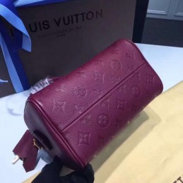 Replica Louis Vuitton Burgundy Embossed Monogram Speedy 20