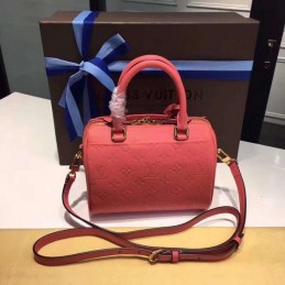Replica Louis Vuitton Coral Pink Embossed Monogram Speedy 20