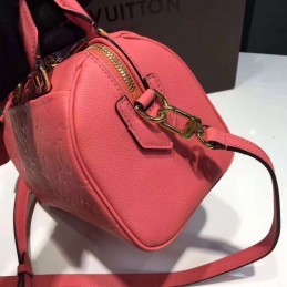 Replica Louis Vuitton Coral Pink Embossed Monogram Speedy 20